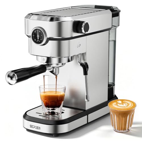 20 Bar Compact Espresso Machine with Pressure Gauge